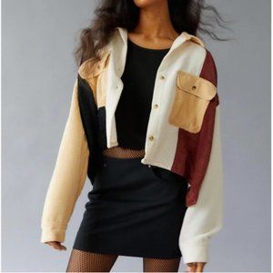 Urban Outfitters BDG Charley Corduroy Colorblock Oversized Top Jacket Medium